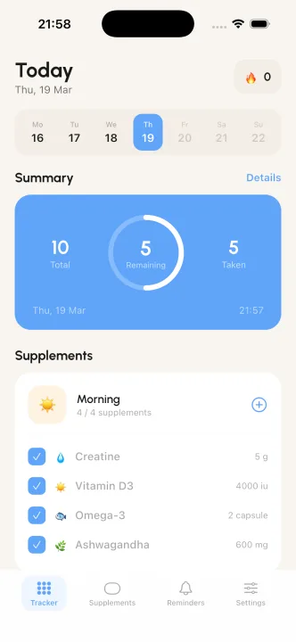 GymDose tracker