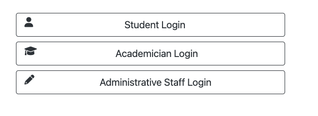 University login page