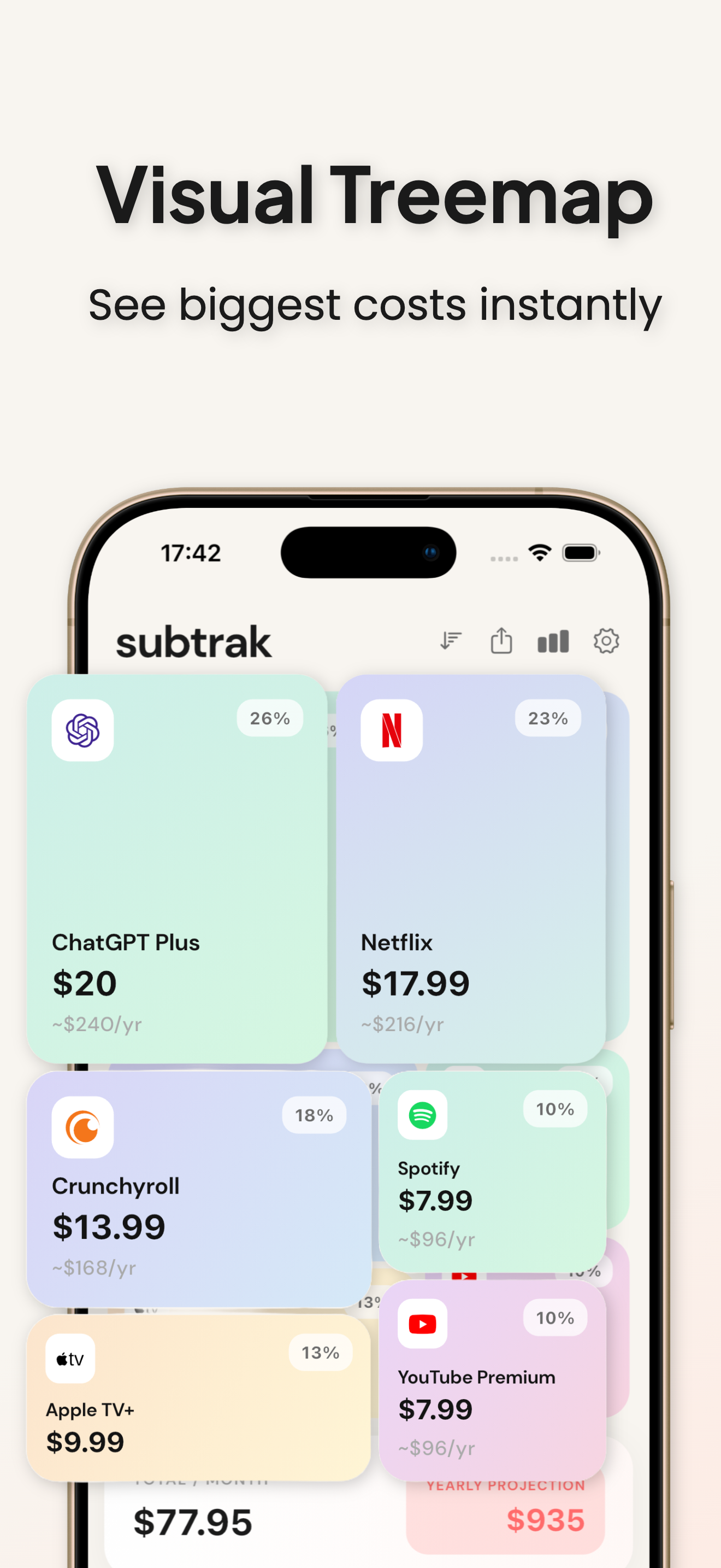 Subtrak screenshot